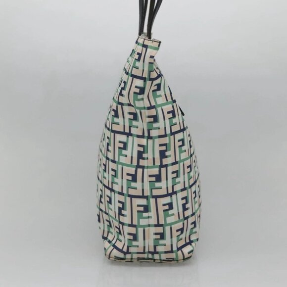 FENDI Zucca Canvas Tote Bag Green Silver Auth - Picture 4 of 16